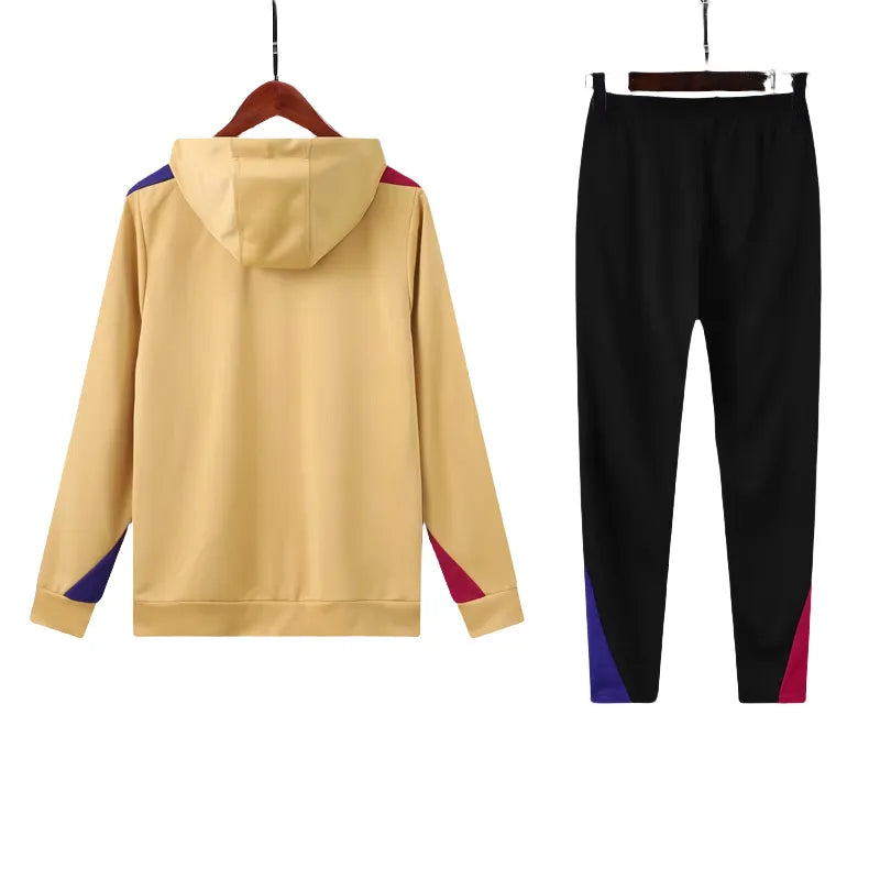 Nike Barcelona 2024-25 Hooded Yellow Training Tracksuit Kits
