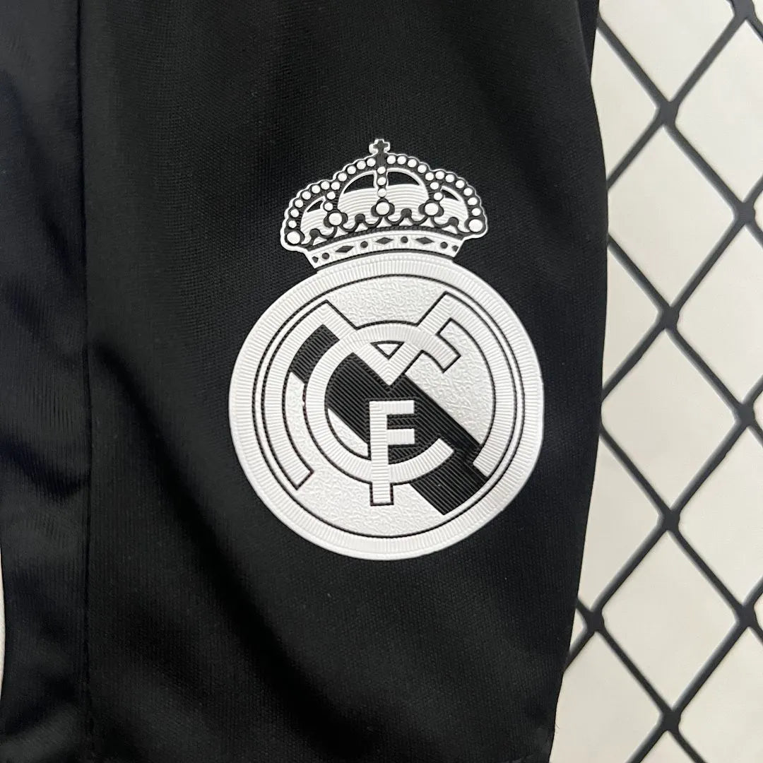 Real Madrid 14-15 Third Retro Kid Kits Black Jersey