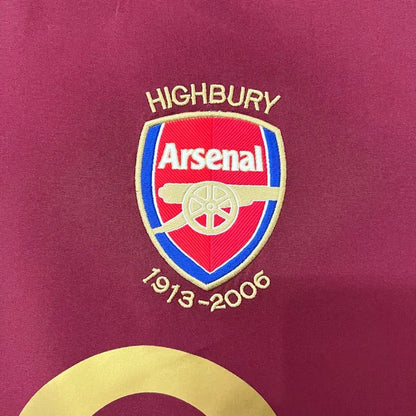 05-06 Arsenal Henry #14 Bergkamp #10 Pires #7 FABREGAS #15 Retro Jersey Home