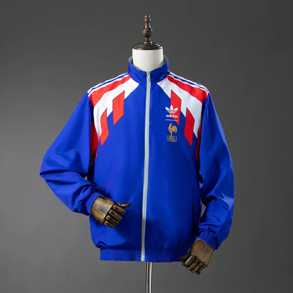 France Reversible Jacket Windbreaker - Blue & Mint Green