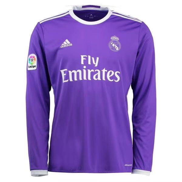 Real Madrid Retro Long Sleeve Jersey Away Shirt 2016-17