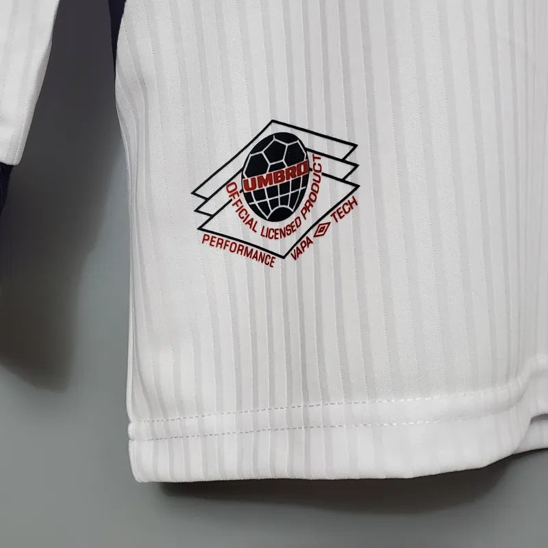 1998 England World Cup Home Retro Jersey Long Sleeve #7 BACKHAM #20 OWEN
