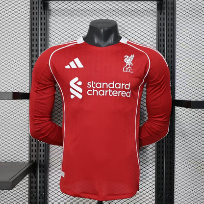 Player Version 25-26 LIverpool Home Long Sleeve Jersey