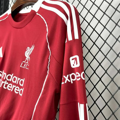 2025-26 Liverpool Home Long Sleeves Jersey