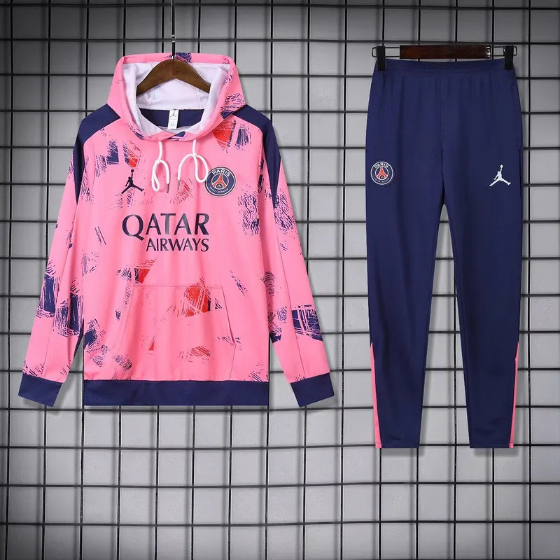Jordan PSG 2024-25 Hooded Pink Training Tracksuit Kits