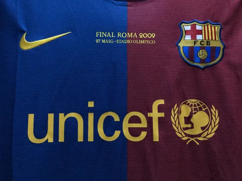 Barcelona Messi #10 UCL Final Retro Long Sleeve Home 2008-09