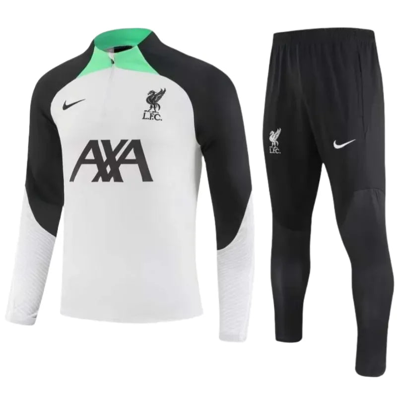 Liverpool Half-Pull Training Suit Gray-white Jersey 2023/2024