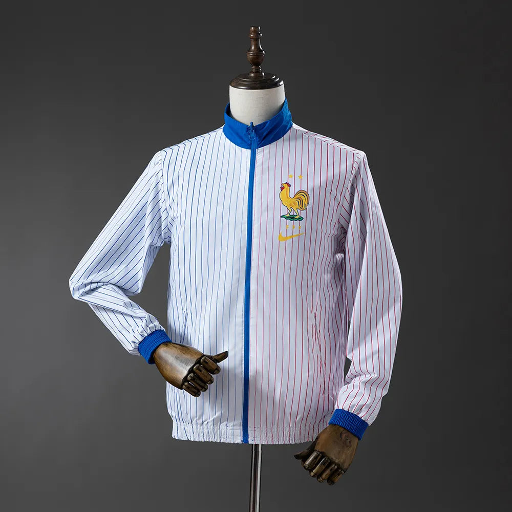 France Reversible Jacket Windbreaker - White & Blue