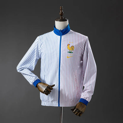 France Reversible Jacket Windbreaker - White & Blue