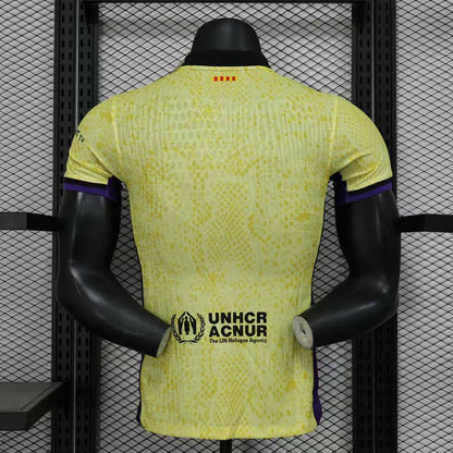 Kobe Barcelona 25-26 Away Player Edition Yellow Shirt