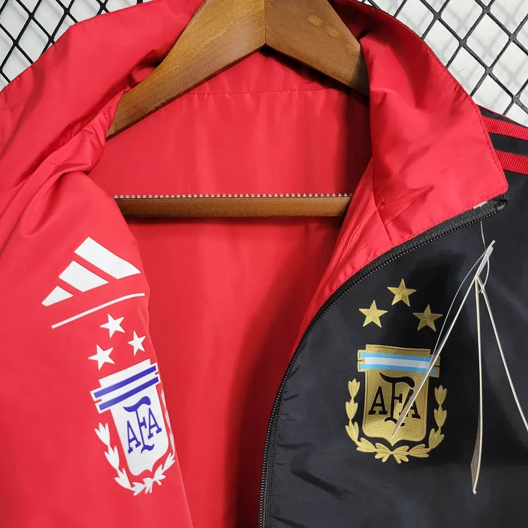 2023/2024 Argentina Reversible Windbreaker(Red-Black)Football Shirt