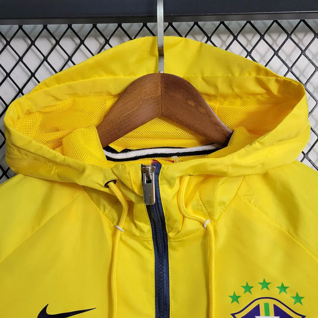 2023/2024 Brazil Windbreaker(Yellow-Grey)Football Shirt