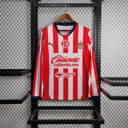 Puma Men's Chivas Home Long Sleeve Football Jersey 24-25