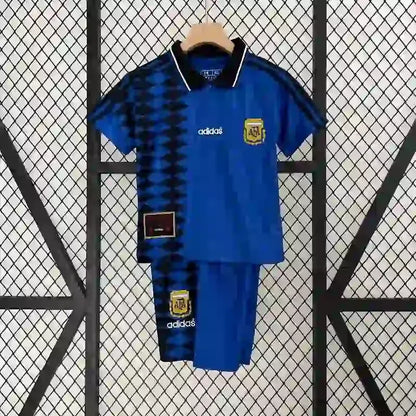 Retro Argentina Nation Jersey #10 Away Soccer Uniform Kids And Adult Kit 1994