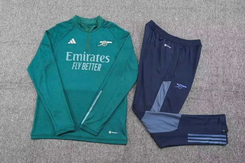 Arsenal Half-Pull Training Suit Green Football Shirt 2023/2024