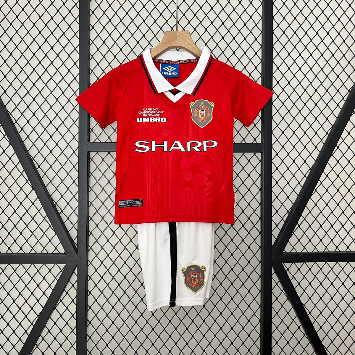 Manchester United 99-00 Home Retro Kid Kits Youth Apparels Jersey