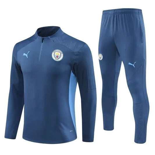 Kids Manchester City Zipper Sweatshirt Kit(Top+Pants) 2024-25
