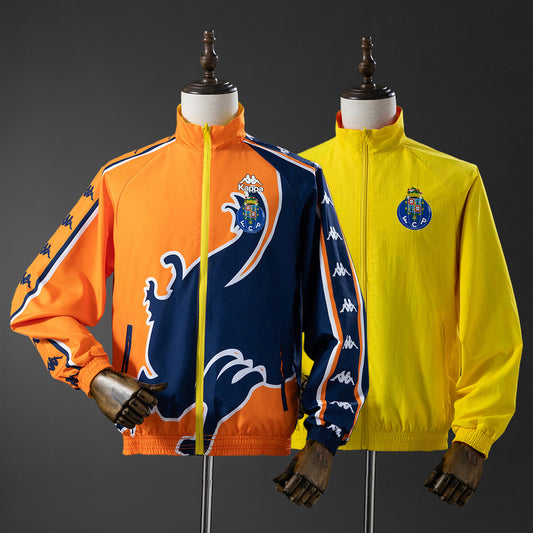 Porto Reversible Jacket Windbreaker - Orange & Yellow