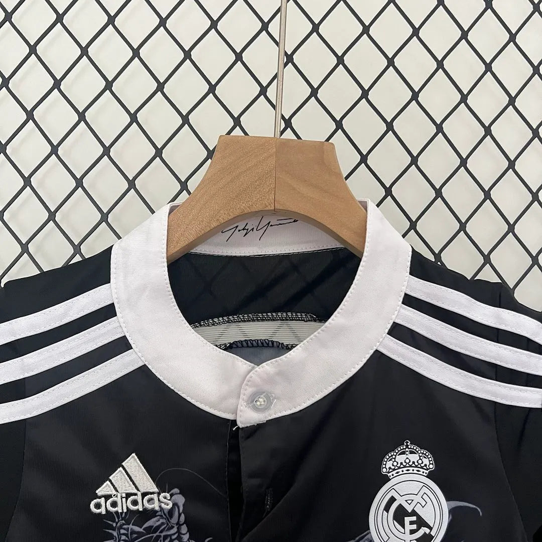 Real Madrid 14-15 Third Retro Kid Kits Black Jersey