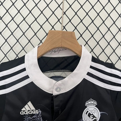 Real Madrid 14-15 Third Retro Kid Kits Black Jersey