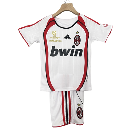 Kids AC Milan UCL Final Kits Retro Jersey Away 06-07