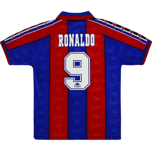 Barcelona Ronaldo #9 Retro Home Jersey 1996-97