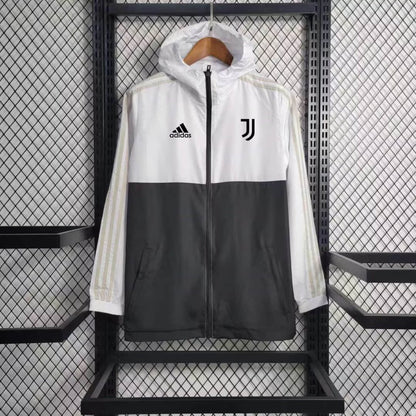 2023/2024 Juventus Windbreaker(White-Black)Football Shirt