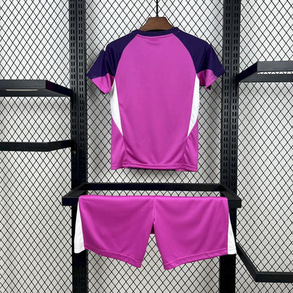 Real Madrid 2025-26 Purple goalkeeper Kids Kit