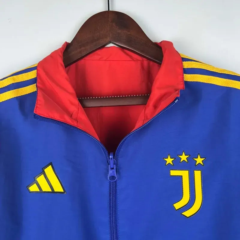 2023-2024 Juventus Reversible Windbreaker(Blue-red)Soccer Jersey 1:1 Thai Quality