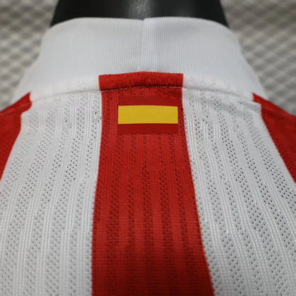 2025-26 Player Version Atletico Madrid Home Long Sleeve Jersey