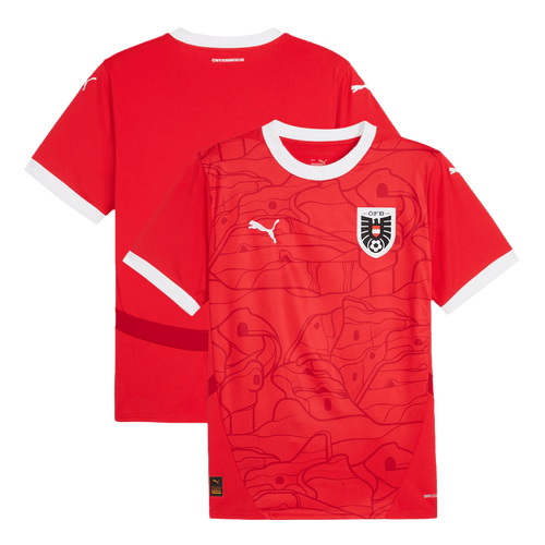 Puma Austria Soccer Jersey Home Custom Shirt 2024