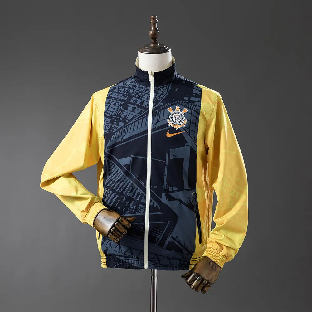 Corinthians Reversible Jacket Windbreaker - Beige & Black