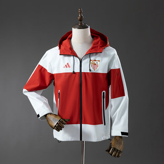 Sevilla Windbreaker - Red & White