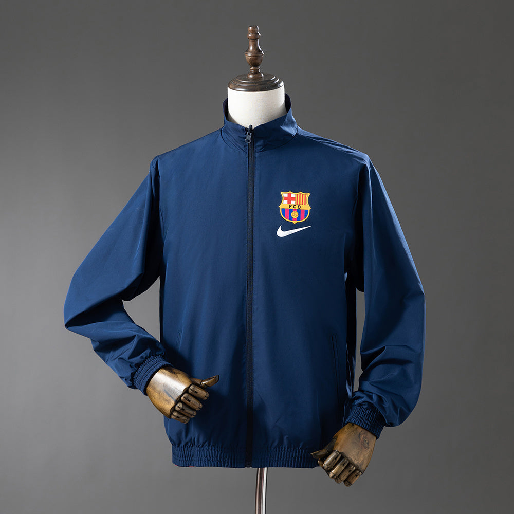 Barcelona Reversible Jacket Windbreaker - Red & Navy