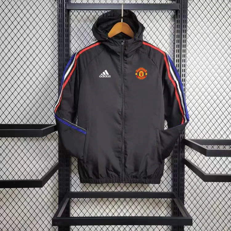 2024/2025 Manchester United Trench Coat Black Football Jersey