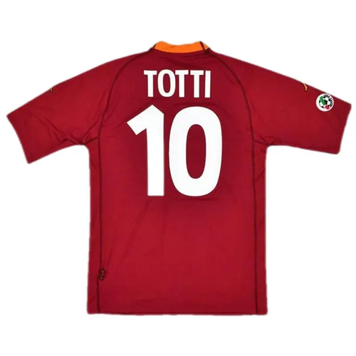 Serie A Roma Club Totti #10 Batistuta #18 Retro Jersey Home 2000-01