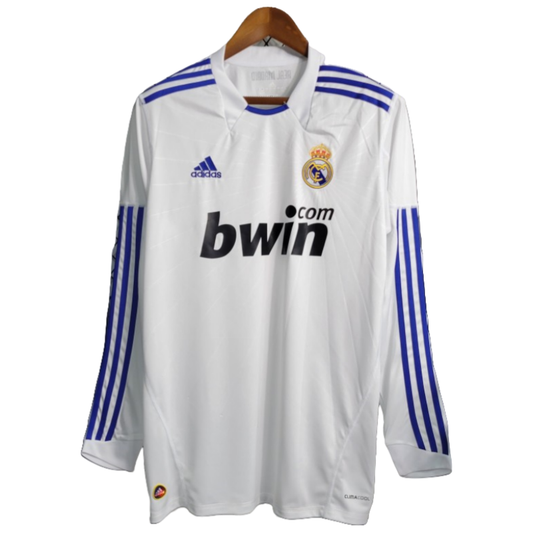 Real Madrid Retro Long Sleeve Jersey Home Shirt 2010-11