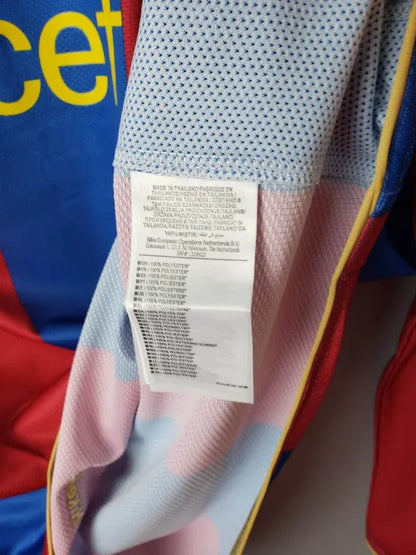 Barcelona Retro Nike Men Home Football Long Sleeve Shirt 2007-08
