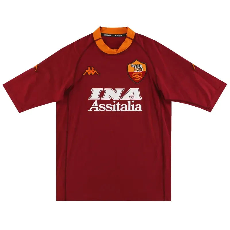 Serie A Roma Club Totti #10 Batistuta #18 Retro Jersey Home 2000-01