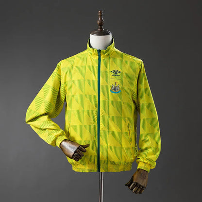Newcastle United Reversible Jacket Windbreaker - Army Green & Yellow