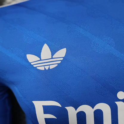 Player Version 25-26 Real Madrid Third Blue Long Sleeve Jersey