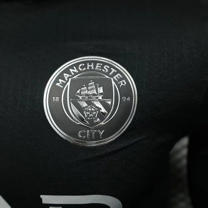 Player Version 25-26 Manchester City Away Long Sleeve Black Jersey