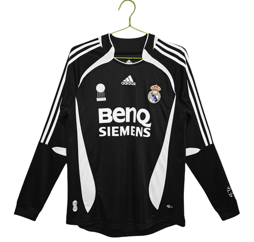 Adidas Real Madrid Retro Jersey Away Long Sleeve Soccer Shirt 2006-07