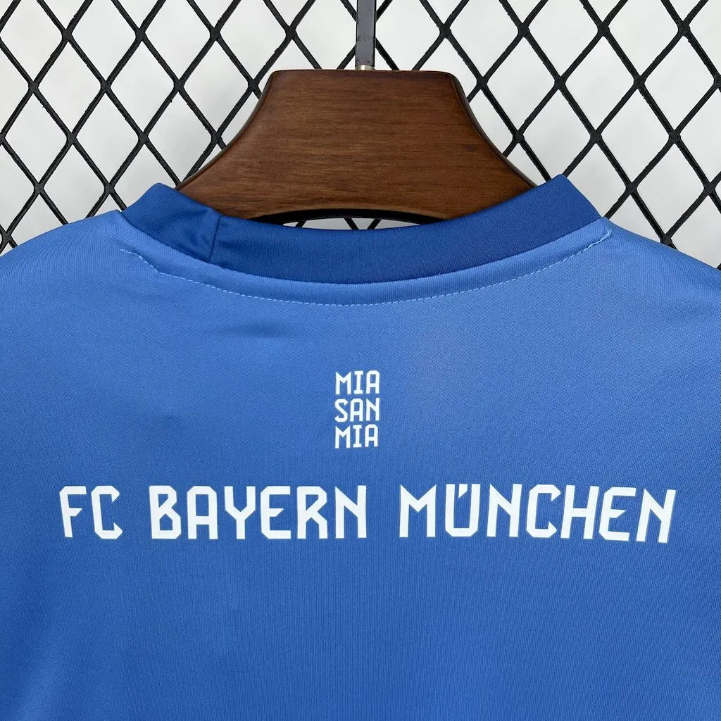 Bayern Munich 2025-26 Blue Goalkeeper Kids Kit
