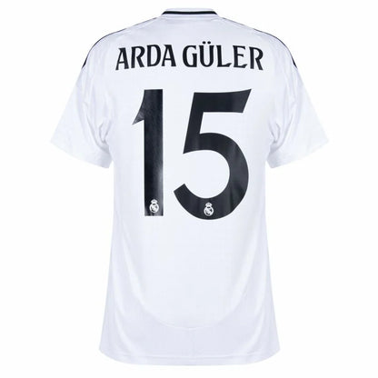 Real Madrid Home Arda Güler 15 Shirt 2024-2025 Size:S-4XL