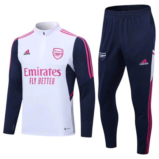 Arsenal Half-Pull Training Suit White Football Shirt 2022/2023