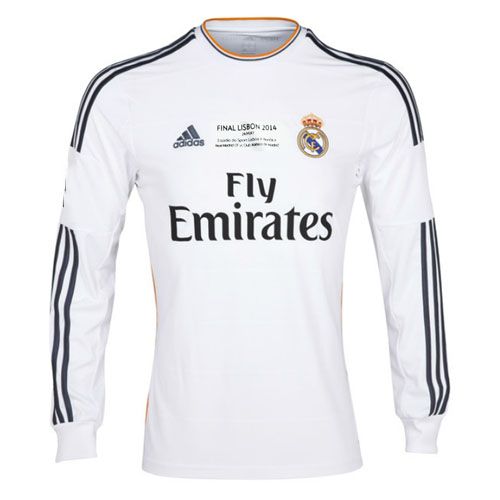 Real Madrid Retro Jersey Home Long Sleeve 2013-14