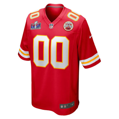 Men's Kansas City Chiefs Nike Red Super Bowl LVIII Patch Custom Game Jersey