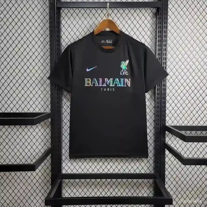 BALMAIN 24-25 Liverpool Black Training Suit Football Jersey