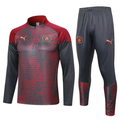 Manchester City Zipper Sweatshirt Kit(Top+Pants) 2023-24
